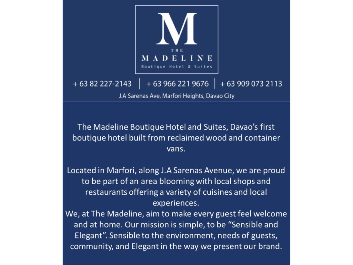 The Madeline Boutique Hotel & Suites Davao City Kültér fotó